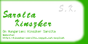 sarolta kinszker business card